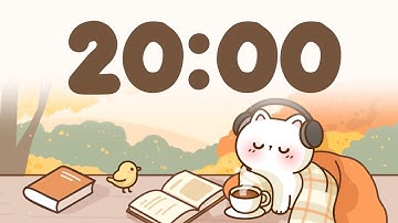 20 Minute Timer for classroom 🧡 Autumn Study music