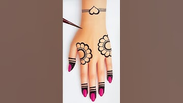 Easy & simple mehndi design #mehndi #mehandi #shorts #mehndishorts #henna #hennadesign #fingerhenna