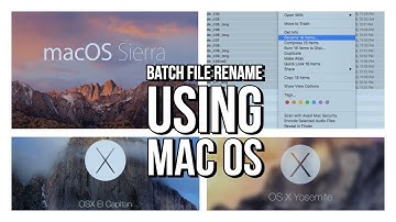 Batch file rename macOS Sierra tutorial