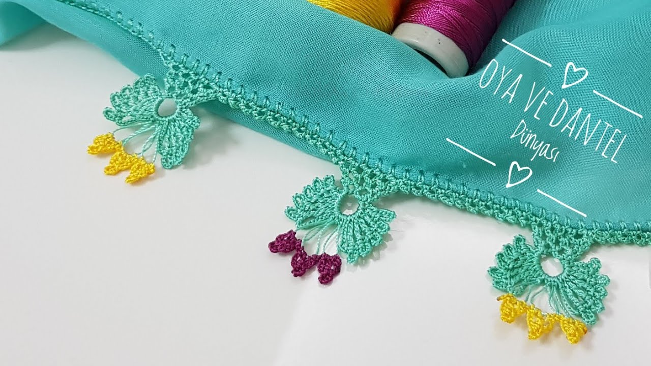 1883 Yine BireBir Aynısı Olan İğneden Tığa Antenli Kelebek Oyası Yapımı