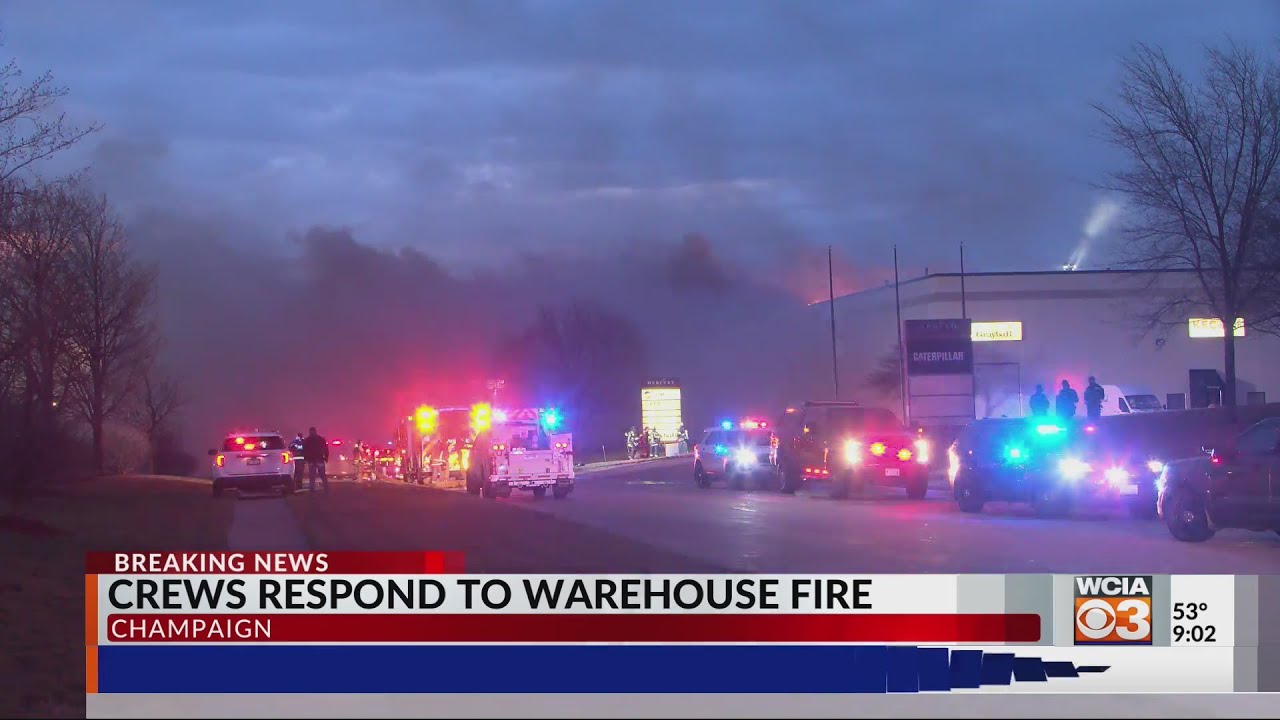 Crews respond to warehouse fire - YouTube