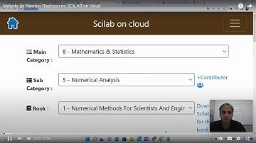 Método de Newton-Raphson no SCILAB on cloud