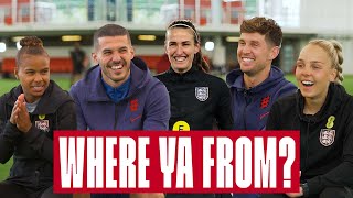 'You are wasted in goal!' 🤣🎾 Parris & Coady v Stones & Roebuck | Where Ya From? | England