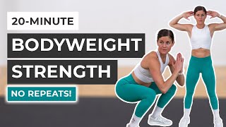 20Minute Bodyweight Workout for Beginners (No Repeats)