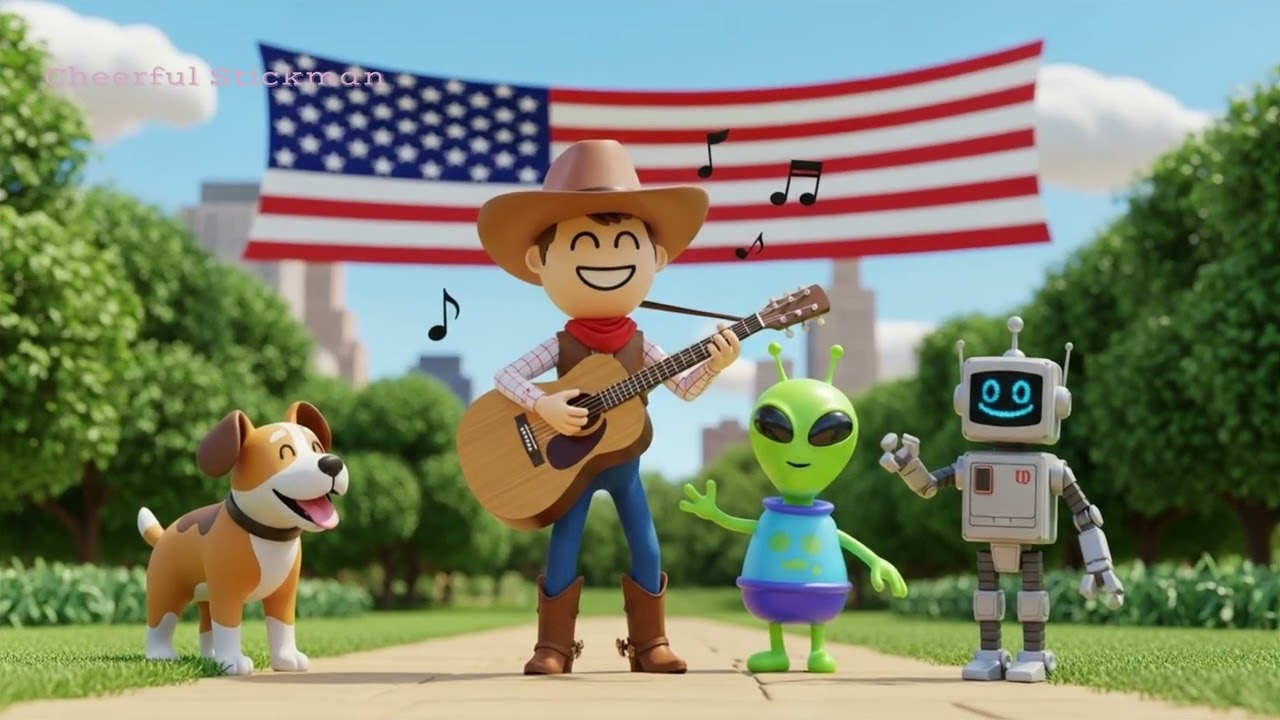 CHEERFUL STICKMAN | SCREEN SAVER | TV DEMO | MONITOR DEMO | COLOR TEST | EPISODE 19 |