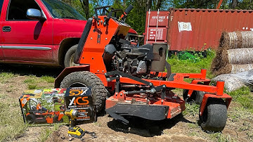 BadBoy Revolt SD Quick Chute installation and mowing footage! 2024 ACS cable operated system