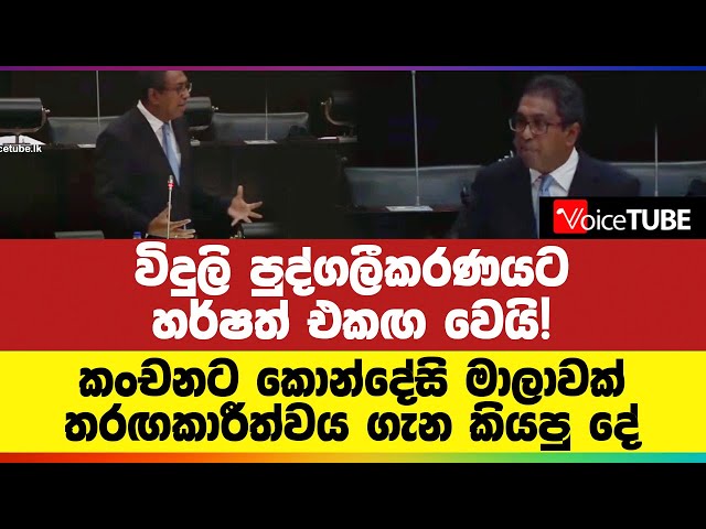 විදුලි පුද්ගලීකරණයට හර්ෂත් එකඟ වෙයි! කංචනට කොන්දේසි මාලාවක් class=