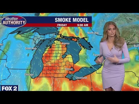Smoke and haze from Canadian wildfires leave Detroit with some of ...