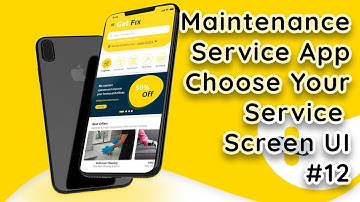 Online Maintenance Service App in Flutter: Create Choose Your Service Screen UI #12 #flutterui
