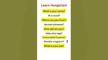The Most basic Hungarian phrases for Beginners! 🇭🇺 #shorts #language #hungarian #hungary #magyar