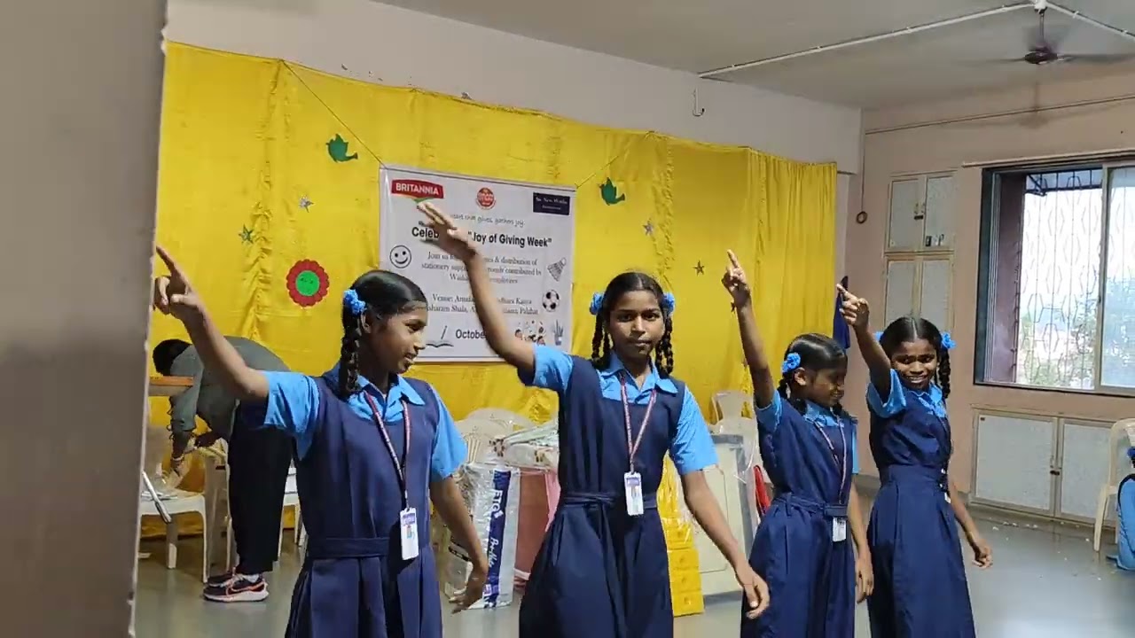 school  children activities celebrithing joy of giving week Britannia and sir ness wadia foundation