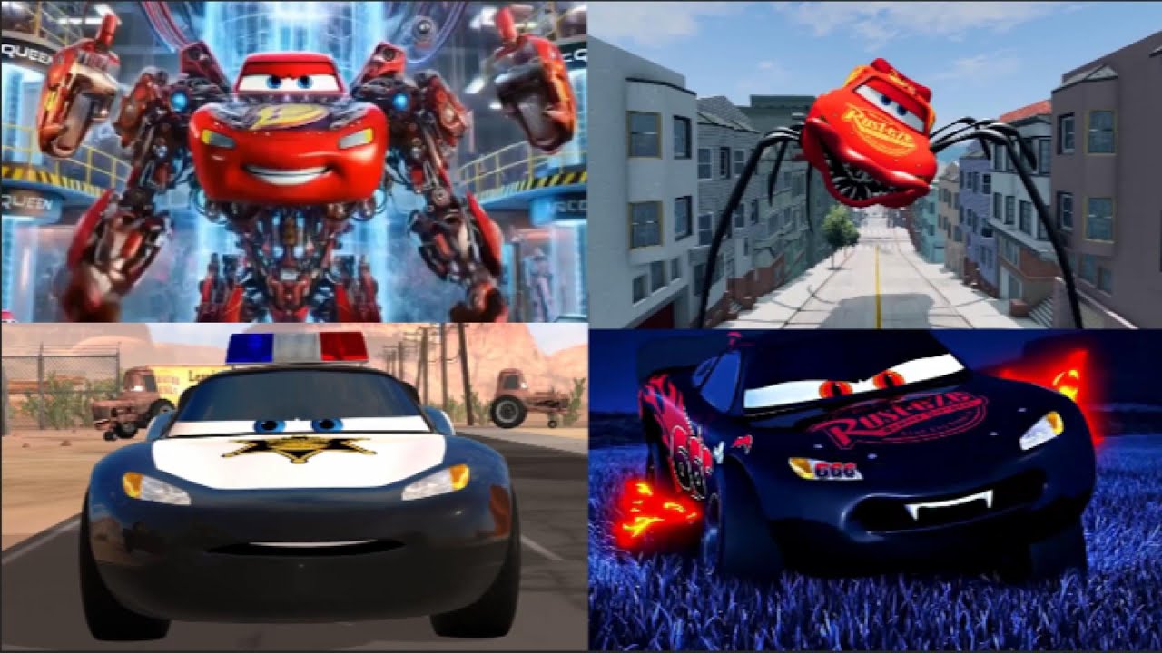 Shark Mqueen vs Evil Mcqueen vs Eater Mcqueen vs Lightning Mcqueen  Coffin Dance Song Cover Tileshop