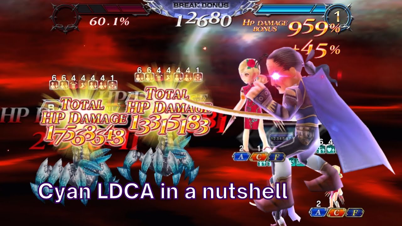 Just some casual 30 mil Cyan LDCA | Easy 999% HP DMG Bonus charge with Ursula [DFFOO GL - FFS#35]