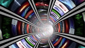 CTS Vision - Animated wormhole with video wall seamless loop 4k