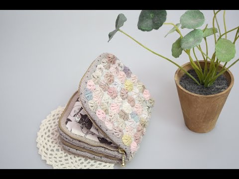 (본바방) 본격 바느질 방송 --  퀼트로 만든 요요로 반지갑을 만들어봤어요.to make a card purse with a hand quilt