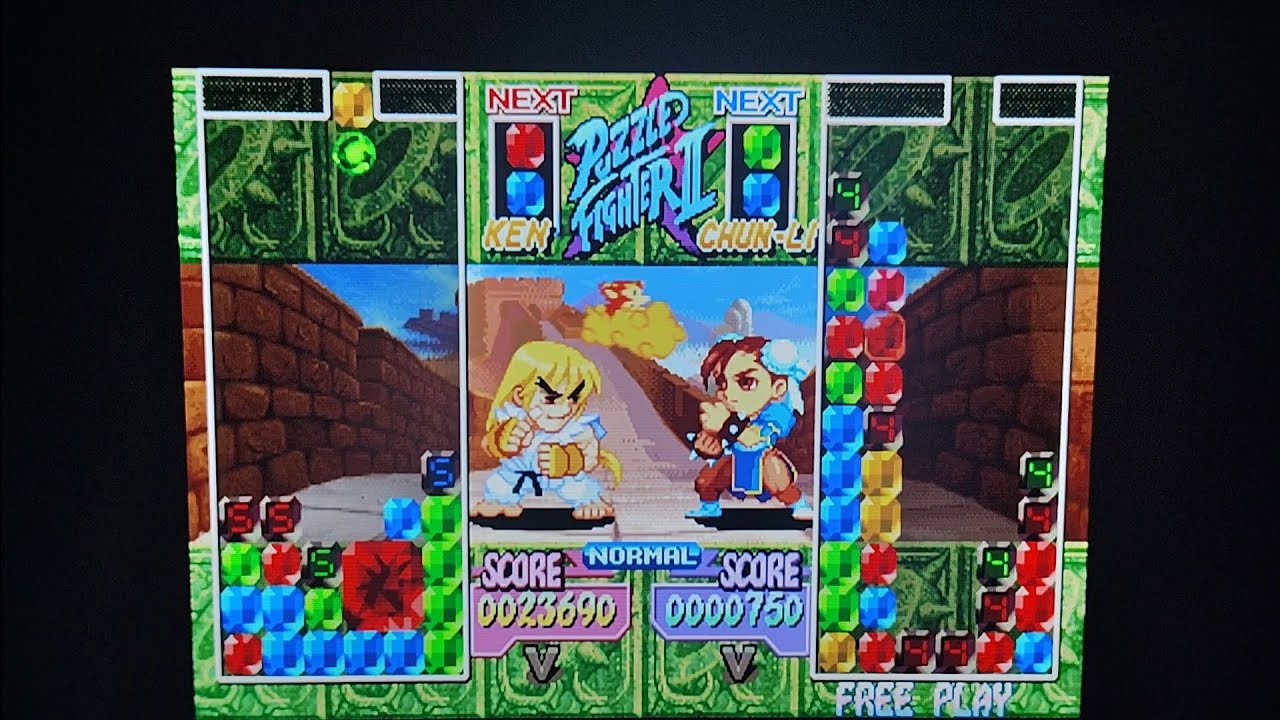 Super Puzzle Fighter II Turbo Gameplay PlayStation Classic Mini 