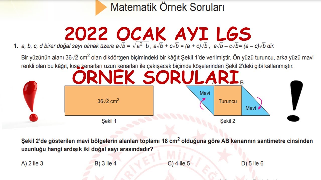 2022 LGS Ocak Ayı Örnek Soruları/Bu soruları çözmeden LGS'ye girmeyin!!