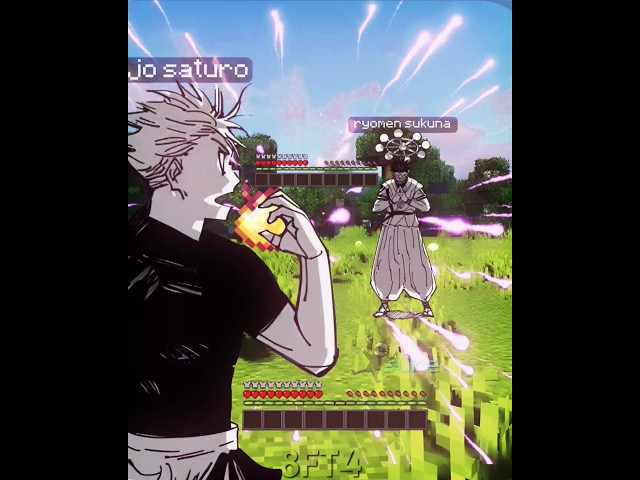 Gojo vs Sukuna In Minecraft [Minecraft X JJK] 🐐⚔️🌳| Jujutsu Kaisen manga edit class=