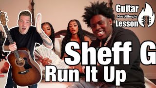 Sheff G - Run It Up feat. Sleepy Hallow & A Boogie Wit Da Hoodie | Guitar Tutorial