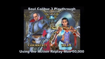 Soul Calibur 3 Girardot Playthrough using the Action Replay Max 50,000 cheat codes for Ps2 :D #Ps2