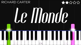 Richard Carter - Le Monde | EASY Piano Tutorial Resimi