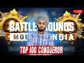 TOP 100 CONQUEROR WITH ONLY CHICKEN STREAKS 😜 #bgmi #shortsfeed #shortslive #LIVE