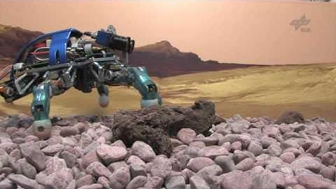 The DLR Crawler - Actively Compliant Walking Hexapod Robot -  walking in the testbed video from 2011