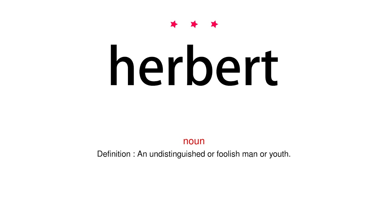 How to pronounce herbert Vocab Today YouTube