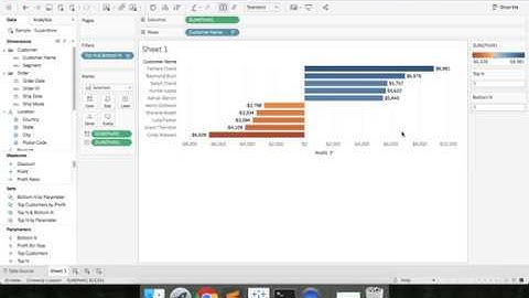 Tableau Tutorial - Top N & Bottom N