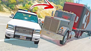 Taking Down A Out Of Control Semi In NEW BeamNG UPDATE Scenarios! - BeamNG UPDATE v0.23