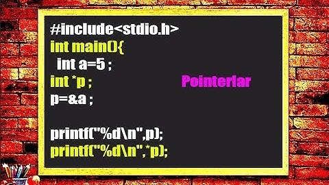 C PROGLAMLAMA POİNTER KAVRAMI ANLAMA GARANTİLİ AKILDA KALICI