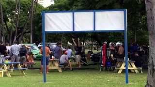 Actor Alex O'loughlin being funny filming Hawaii five o on January 12th 2015