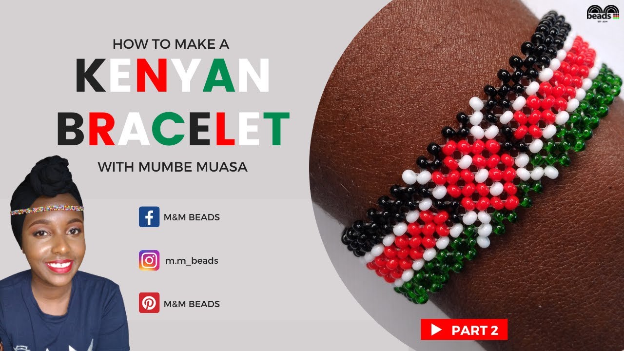 How to make a Kenyan Flag Bracelet (Part 2)