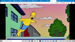 Homer Simpson Diving Into The Pool