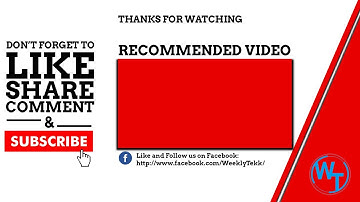 YouTube end Screen video Template | Photoshop 2021 tutorial | End Video | WeeklyTekk