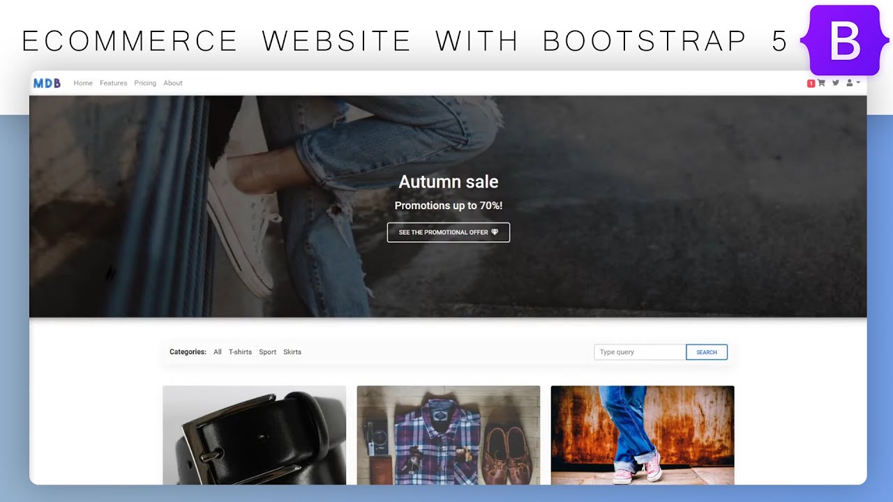 Create Ecommerce Listing Website With Bootstrap 5