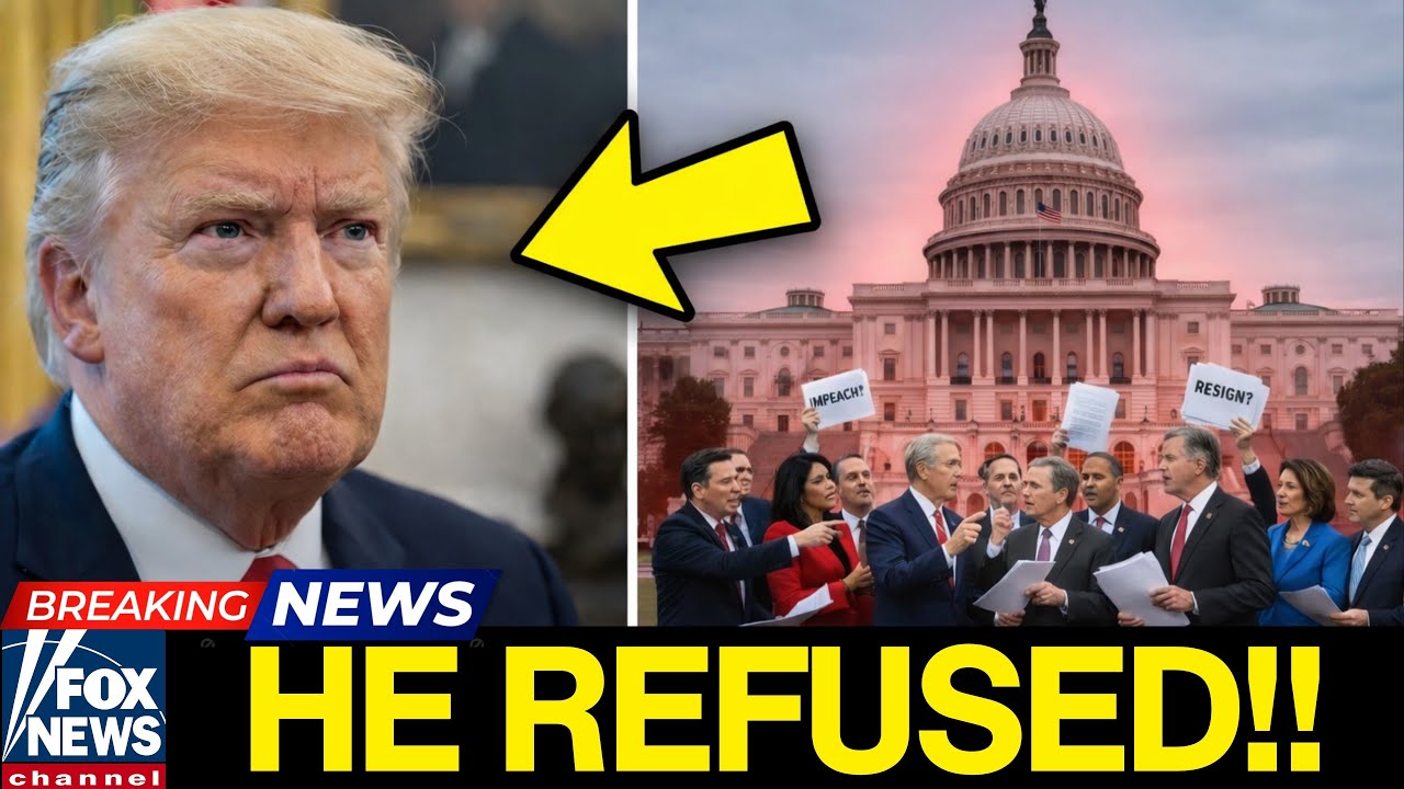 Срочная новость: Трамп отказывается после того, как Конгресс потребовал импичмента или отставки.