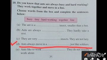 Class:4, Subject:English, Chapter: The Ant And The Grasshooper, Topic: Q. No. 1 of page no. 29