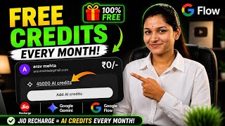 Google Flow Unlimited Credits Free 😱 Jio Recharge Se Every Month FREE AI Credits |Unlimited Videos screenshot 3
