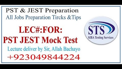PST JEST Mock Test