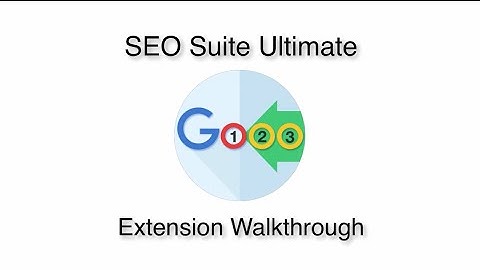 SEO Suite Tutorial - New Version