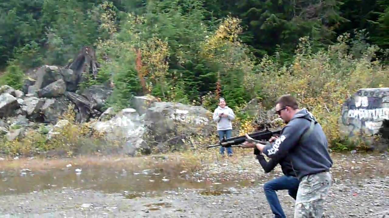 Fun way to unload two magazines