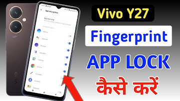 Vivo y27 4g fingerprint app lock/Vivo y27 me app lock kaise kare/vivo apps lock setting