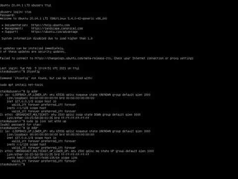 Начальная настройка Linux Ubuntu Server 20.04 (Linux Ubuntu Server 20.04 initial setup)