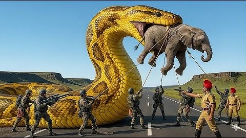 Heart-Stopping Rescue: Brave Heroes Battle Giant Python to Save Baby Elephant 🐘🐍🔥