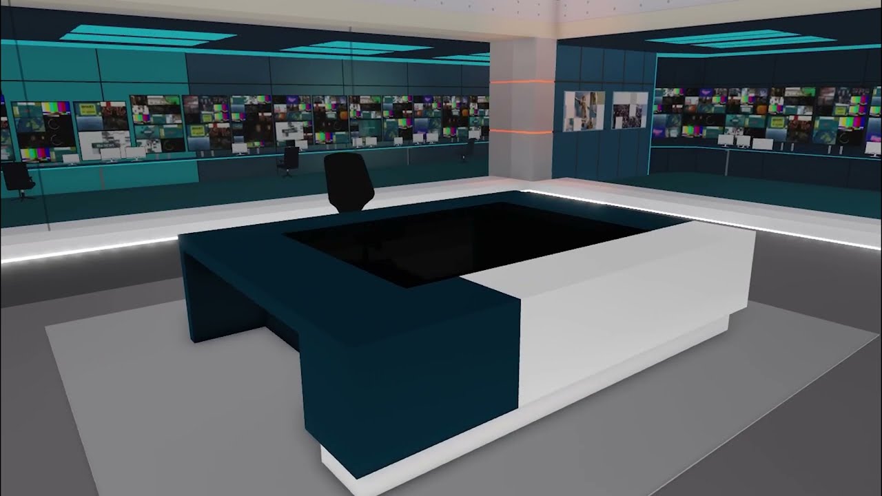 ITV News studio in Roblox