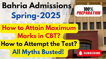 Bahria CBT 2025 : How to Attain Maximum Marks? : How to Attempt the Test? : All Questions Answered