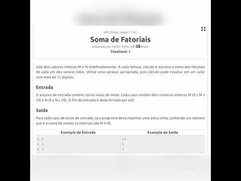 Problema 1161 - URI