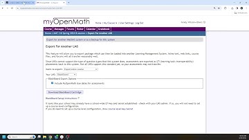 How to Integrate MyOpenMath with Blackboard Ultra