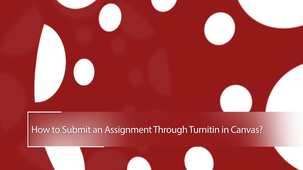 turnitin canvas assignment